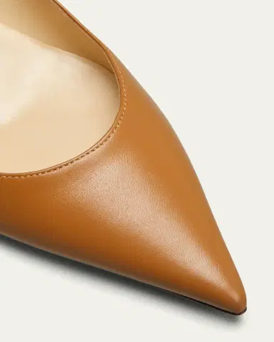 Jimmy Choo Amelia Leather Kitten-Heel Pumps | Thumbnail 2