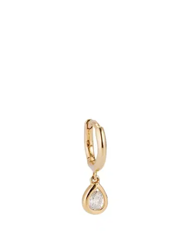 PAMELA LOVE 14K Yellow Gold Raindrop Huggie Earring, Single | Thumbnail 1 PAMELA LOVE 14K Yellow Gold Raindrop Huggie Earring, Single | Thumbnail 1