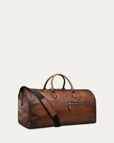 Berluti Men's Jour Off Leather Travel Bag, L | Thumbnail 2 Berluti Men's Jour Off Leather Travel Bag, L | Thumbnail 2