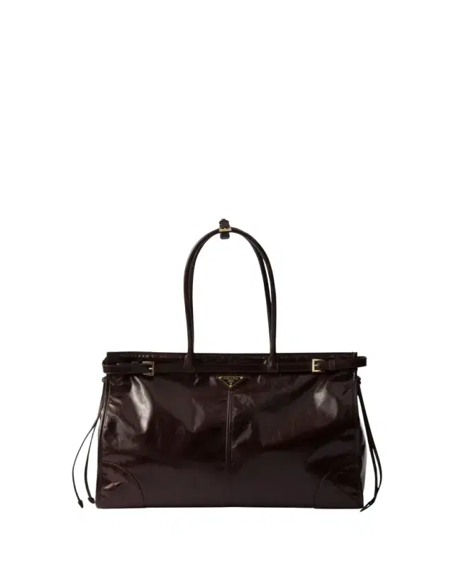 Buckle Leather Shoulder Bag