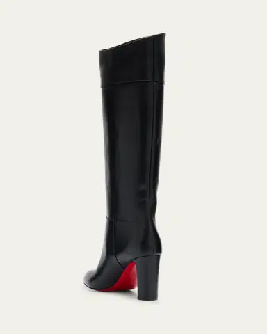 Christian Louboutin Loo Leather Red Sole Knee Boots | Thumbnail 4