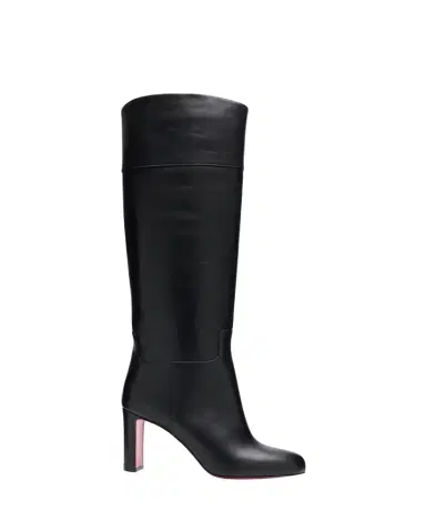 Christian Louboutin Loo Leather Red Sole Knee Boots | Thumbnail 1
