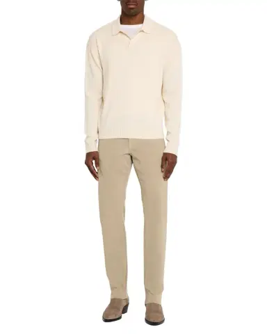 FRAME Men's Wool-Silk Polo Sweater | Thumbnail 1