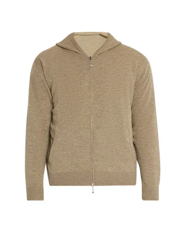 Men's Duo Cashmere Hooded Zip Sweater