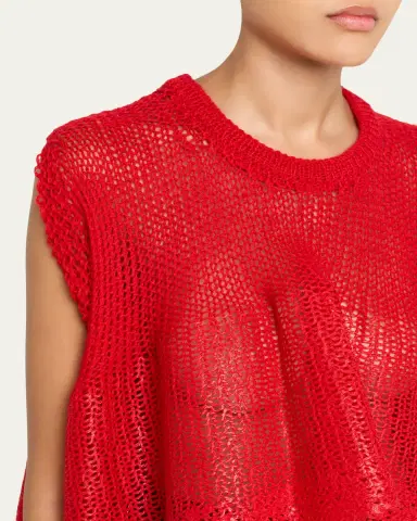 Issey Miyake Open-Knit Sleeveless Top | Thumbnail 2 Issey Miyake Open-Knit Sleeveless Top | Thumbnail 2