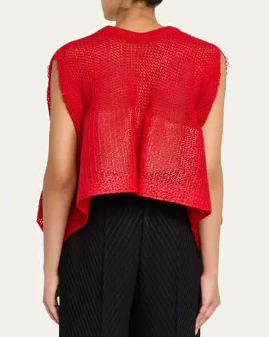 Issey Miyake Open-Knit Sleeveless Top | Thumbnail 4 Issey Miyake Open-Knit Sleeveless Top | Thumbnail 4