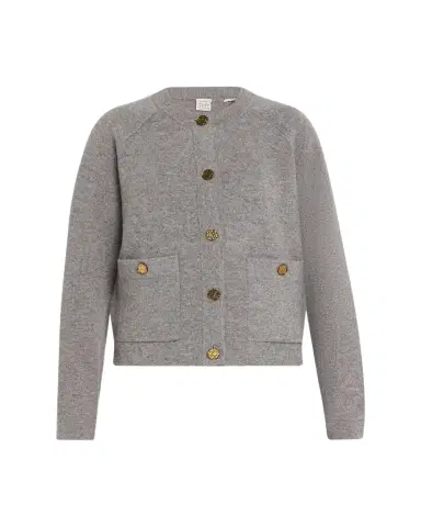 TOTEME Cashmere-Wool Hammered Button Cardigan | Thumbnail 1