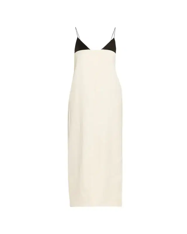 Brandon Maxwell Bridges Leather Empire-Waist Sleeveless Ankle Dress