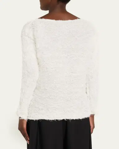 Issey Miyake Shifted Fuzzy Pleated Long-Sleeve Top | Thumbnail 3 Issey Miyake Shifted Fuzzy Pleated Long-Sleeve Top | Thumbnail 3