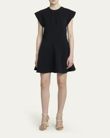Stella McCartney Cap-Sleeve V-Waist Mini Dress | Thumbnail 2