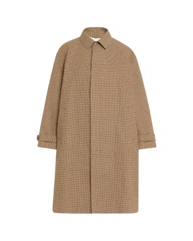 Brandon Maxwell Quinn Houndstooth Single-Breasted Driving Coat | Thumbnail 1 Brandon Maxwell Quinn Houndstooth Single-Breasted Driving Coat | Thumbnail 1