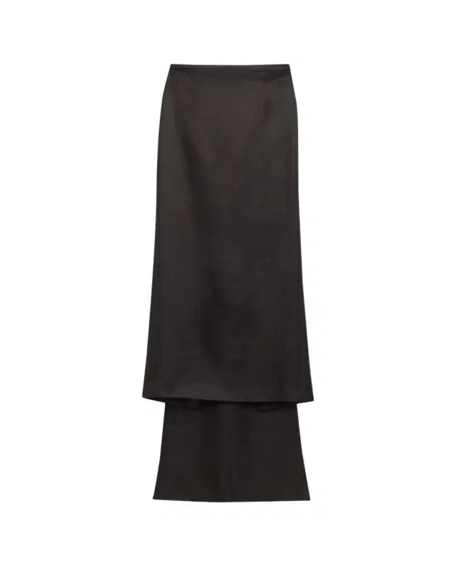Monroe Wool-Silk Train Maxi Skirt