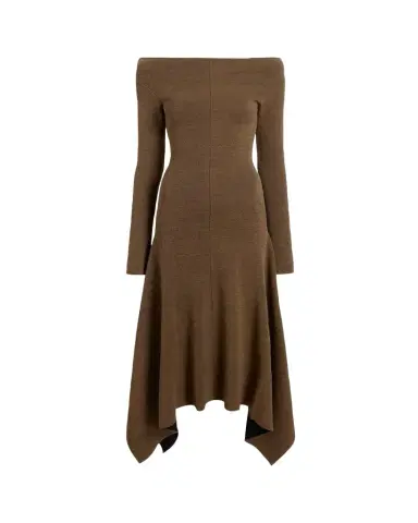 Proenza Schouler Romi Long-Sleeve Textured Sculpted Viscose Dress | Thumbnail 1 Proenza Schouler Romi Long-Sleeve Textured Sculpted Viscose Dress | Thumbnail 1