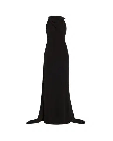 Brandon Maxwell Presley High-Neck Sleeveless Cape Gown | Thumbnail 1 Brandon Maxwell Presley High-Neck Sleeveless Cape Gown | Thumbnail 1