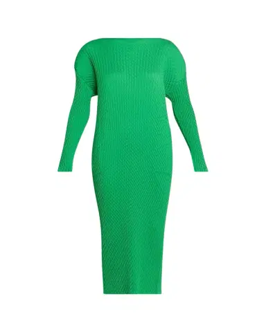 Issey Miyake Sleek Pleats Long-Sleeve Midi Dress | Thumbnail 1 Issey Miyake Sleek Pleats Long-Sleeve Midi Dress | Thumbnail 1