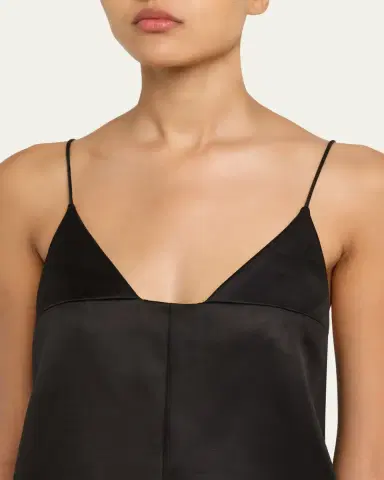 Brandon Maxwell Bridges Silk Empire-Waist Tank Top | Thumbnail 5 Brandon Maxwell Bridges Silk Empire-Waist Tank Top | Thumbnail 5