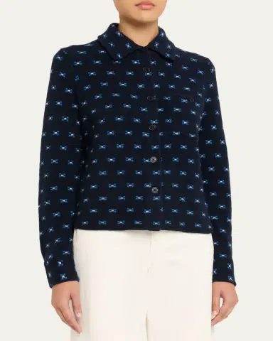 Guest In Residence Dylan Tweed Cashmere Shirt | Thumbnail 4