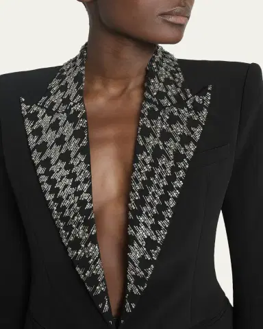 Balmain Embroidered Lapels Single-Breasted Jacket | Thumbnail 5 Balmain Embroidered Lapels Single-Breasted Jacket | Thumbnail 5