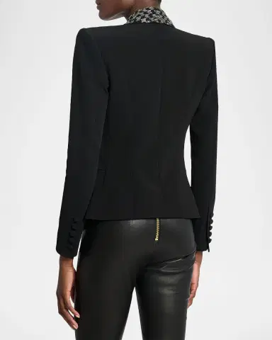 Balmain Embroidered Lapels Single-Breasted Jacket | Thumbnail 7 Balmain Embroidered Lapels Single-Breasted Jacket | Thumbnail 7