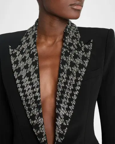 Balmain Embroidered Lapels Single-Breasted Jacket | Thumbnail 9 Balmain Embroidered Lapels Single-Breasted Jacket | Thumbnail 9