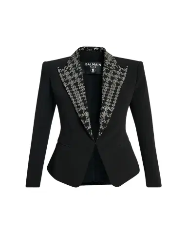 Balmain Embroidered Lapels Single-Breasted Jacket | Thumbnail 1 Balmain Embroidered Lapels Single-Breasted Jacket | Thumbnail 1