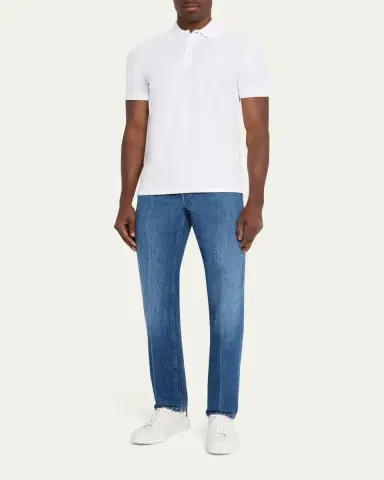 Givenchy Men's Shadow-Wash Slim Straight-Leg Jeans | Thumbnail 2 Givenchy Men's Shadow-Wash Slim Straight-Leg Jeans | Thumbnail 2
