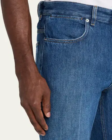 Givenchy Men's Shadow-Wash Slim Straight-Leg Jeans | Thumbnail 5 Givenchy Men's Shadow-Wash Slim Straight-Leg Jeans | Thumbnail 5