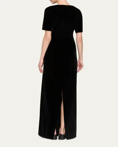 Lafayette 148 New York Pleated A-Line Velvet Gown | Thumbnail 3 Lafayette 148 New York Pleated A-Line Velvet Gown | Thumbnail 3