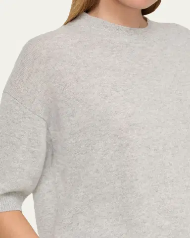 Lafayette 148 New York Oversized Elbow-Sleeve Cashmere Sweater | Thumbnail 3