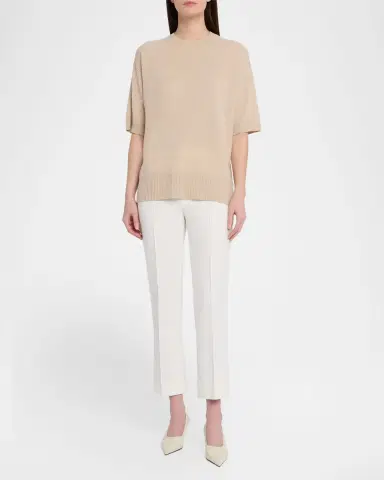 Lafayette 148 New York Oversized Elbow-Sleeve Cashmere Sweater | Thumbnail 6