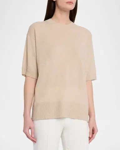 Lafayette 148 New York Oversized Elbow-Sleeve Cashmere Sweater | Thumbnail 8