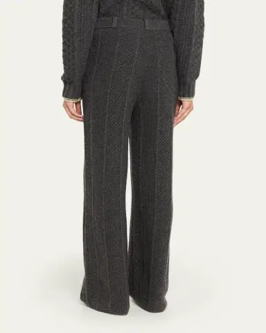 Guest In Residence Tailored Cable Wool-Cashmere Trousers | Thumbnail 3 Guest In Residence Tailored Cable Wool-Cashmere Trousers | Thumbnail 3