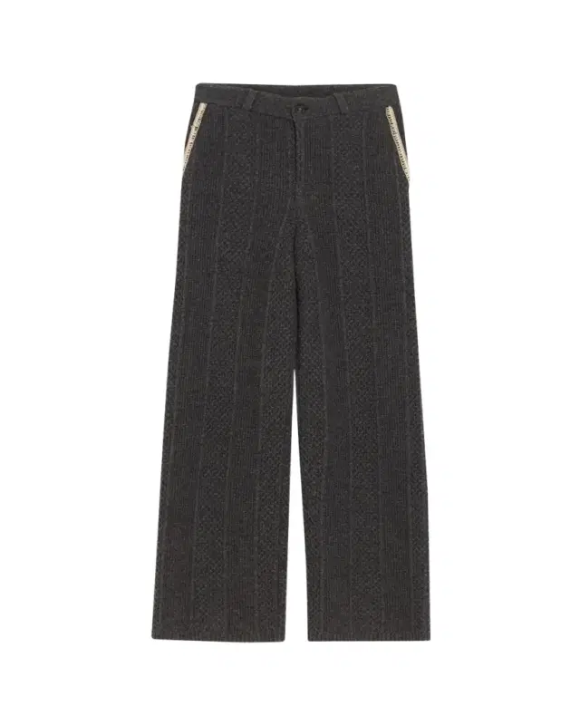 Guest in Residence Tailored Cable Wool-Cashmere Trousers