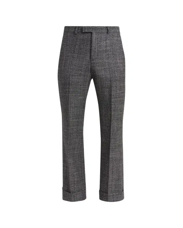 Men's Wool Mouline Cuffed Trousers
