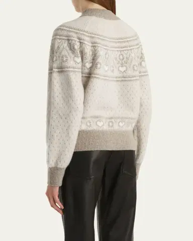 Khaite Marc Cashmere Fair Isle Cardigan | Thumbnail 3 Khaite Marc Cashmere Fair Isle Cardigan | Thumbnail 3