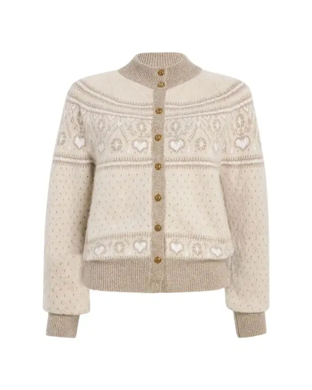 Marc Cashmere Fair Isle Cardigan