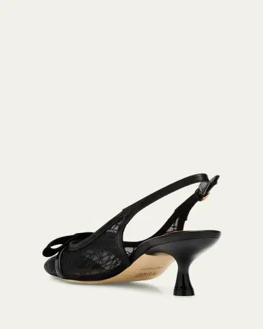 Malone Souliers Jama 45mm Glitter Mesh Slingback Pumps | Thumbnail 2