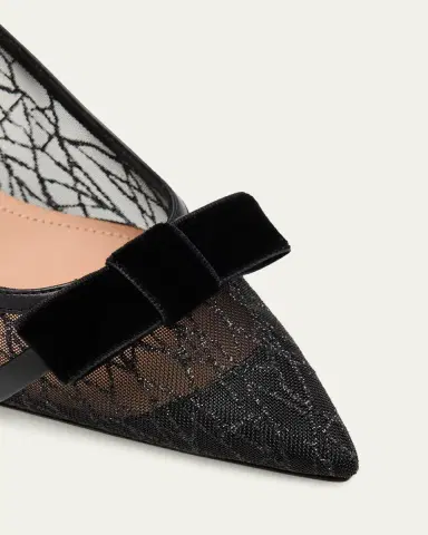 Malone Souliers Jama 45mm Glitter Mesh Slingback Pumps | Thumbnail 3