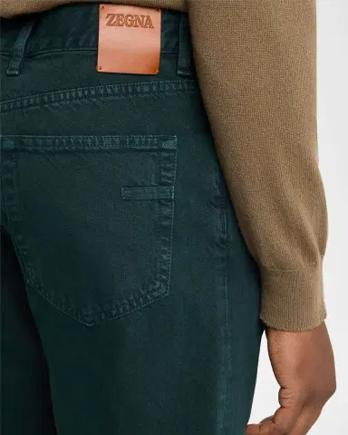 Zegna Men's Marble-Effect Cotton Slim Five-Pocket Pants | Thumbnail 4 Zegna Men's Marble-Effect Cotton Slim Five-Pocket Pants | Thumbnail 4