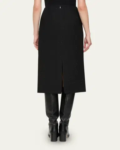 Lafayette 148 New York Crystal-Embellished Crepe Midi Skirt | Thumbnail 3 Lafayette 148 New York Crystal-Embellished Crepe Midi Skirt | Thumbnail 3