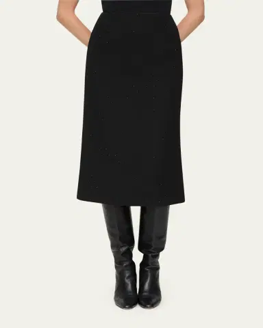 Lafayette 148 New York Crystal-Embellished Crepe Midi Skirt | Thumbnail 4 Lafayette 148 New York Crystal-Embellished Crepe Midi Skirt | Thumbnail 4