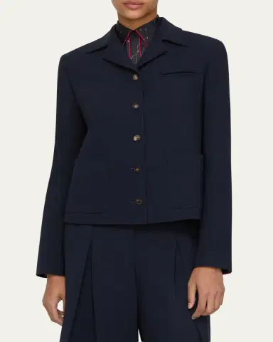 Lafayette 148 New York Pick Stitch Double-Face Wool Jacket | Thumbnail 4 Lafayette 148 New York Pick Stitch Double-Face Wool Jacket | Thumbnail 4
