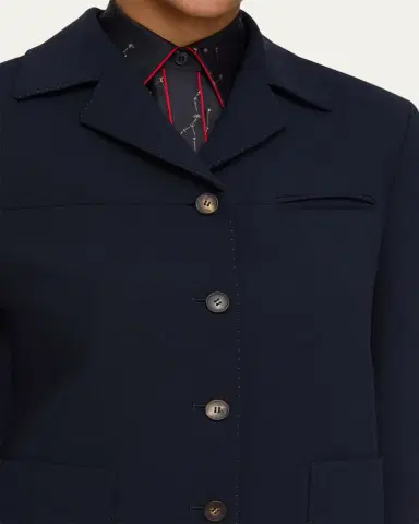 Lafayette 148 New York Pick Stitch Double-Face Wool Jacket | Thumbnail 5 Lafayette 148 New York Pick Stitch Double-Face Wool Jacket | Thumbnail 5
