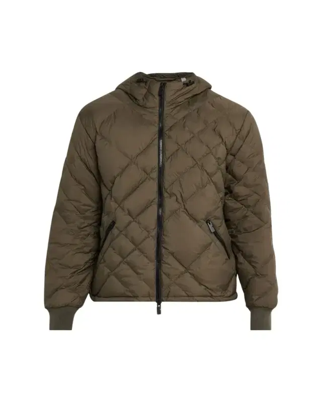 en's Doversgreen Check Stitch Hooded Nylon Puffer Jacket