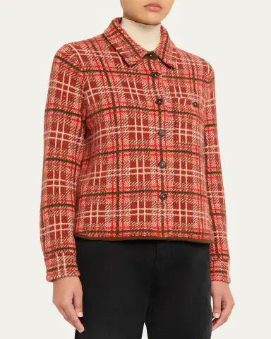 Guest in Residence Dylan Plaid Cashmere Shirt | Thumbnail 4 Guest in Residence Dylan Plaid Cashmere Shirt | Thumbnail 4