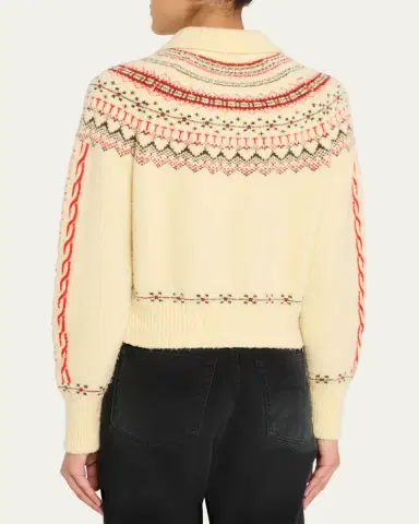 Guest in Residence Cloud Chalet Fair Isle Raglan Cardigan | Thumbnail 3 Guest in Residence Cloud Chalet Fair Isle Raglan Cardigan | Thumbnail 3
