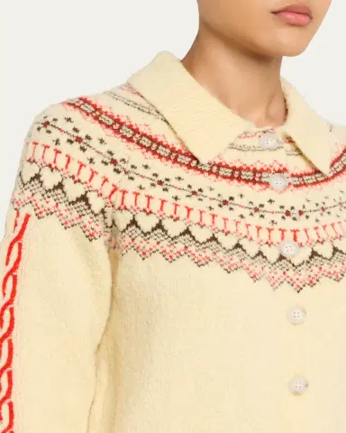 Guest in Residence Cloud Chalet Fair Isle Raglan Cardigan | Thumbnail 5 Guest in Residence Cloud Chalet Fair Isle Raglan Cardigan | Thumbnail 5