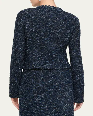 Lafayette 148 New York Pom Pom-Trim Boucle Tweed Jacket | Thumbnail 3 Lafayette 148 New York Pom Pom-Trim Boucle Tweed Jacket | Thumbnail 3