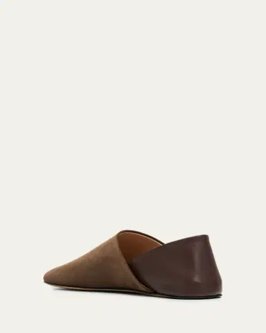 JW Anderson Babouche Collapsible-Heel Mixed Leather Flats | Thumbnail 4