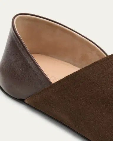JW Anderson Babouche Collapsible-Heel Mixed Leather Flats | Thumbnail 5